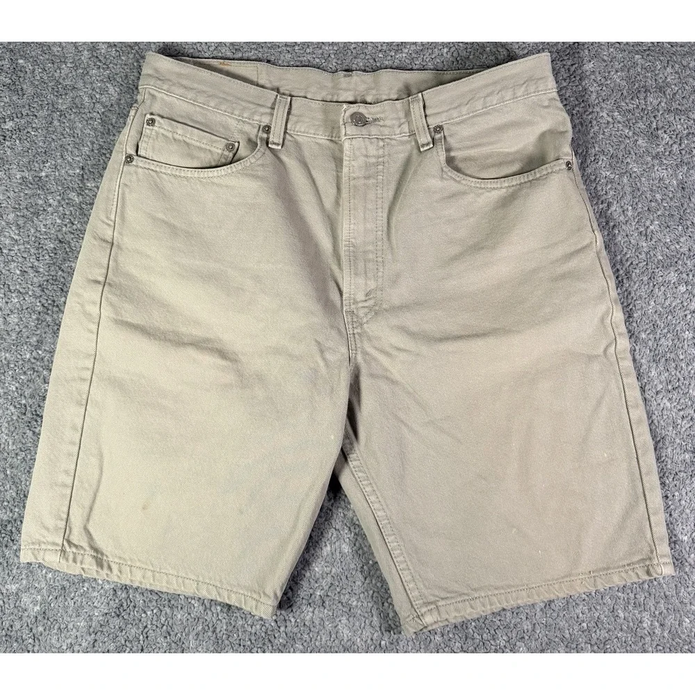 Vintage Y2K Men's Levi's Gray Jean Shorts 505 Regular Fit 36 (35) Made In USA